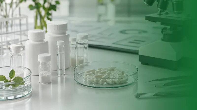 Quality control review inside a supplement manufacturing facility